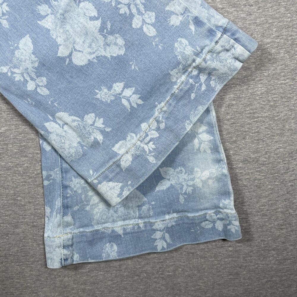 KanCan Jeans Womens 5/26 Blue Floral Flared Mid Rise Denim - Picture 10 of 11